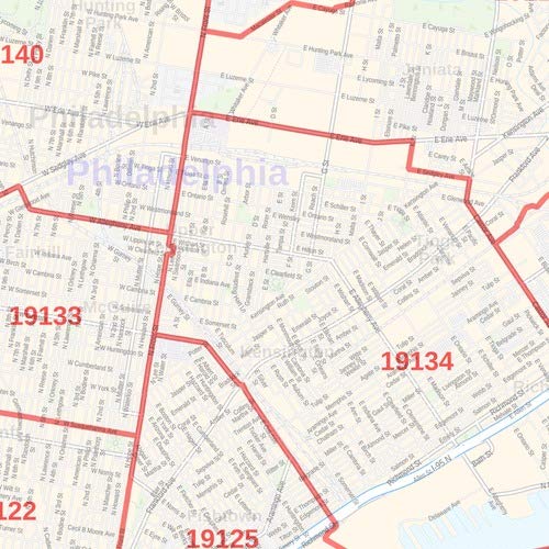 Philadelphia Zip Code Map Printable