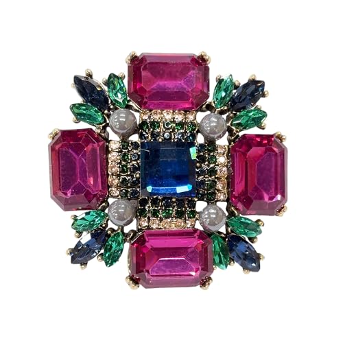 Broche baroque en strass vintage, le cadeau d'anniversaire idéal pour homme et femme