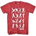 Mad Engine Fortnite Dance Dance Boys Short Sleeve T-Shirt (Heather Red,Medium)
