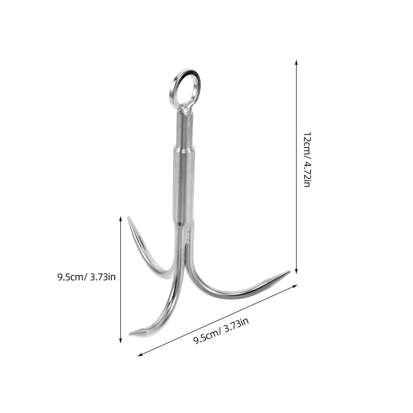 MAGICLULU Grappin en Acier Inoxydable 3 Griffes Multifonctions Portable Pêche sur Jetée et l'escalade D'arbres, Équipement d'alpinisme Léger et Compact Adapté aux Débutants