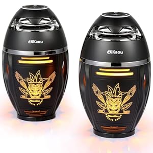 Gifts for Men Women Outdoor Speakers Wireless Birthday Gifts for Men Outdoor Bluetooth Speakers with Tiki Torch Lights Men Dad Him Women Women Men Gifts for Christmas1 Pair