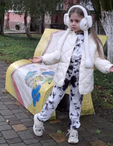 Image of Arshiner Girls 2 Piece Outfits Fashion Twist Front Tracksuit Long Sleeve Pullover Sweatshirt Sweatpants Jogger set Sweatsuit