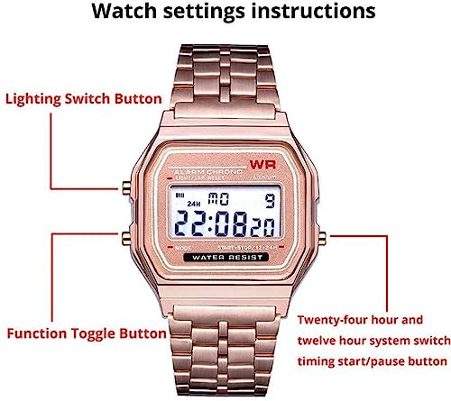 Image of Credex Premium Digital Square Dial Unisex Wrist Watch for Men & Women | Vintage 4-Color Display | WR70ist Sports, Casual & Fashion Watch