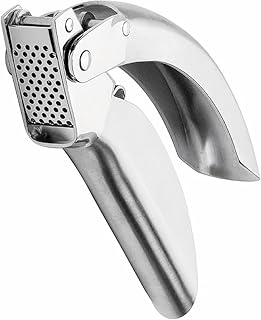 Stainless Steel Garlic Mincer Easy-squeeze, Heavy Duty Professional Grad...