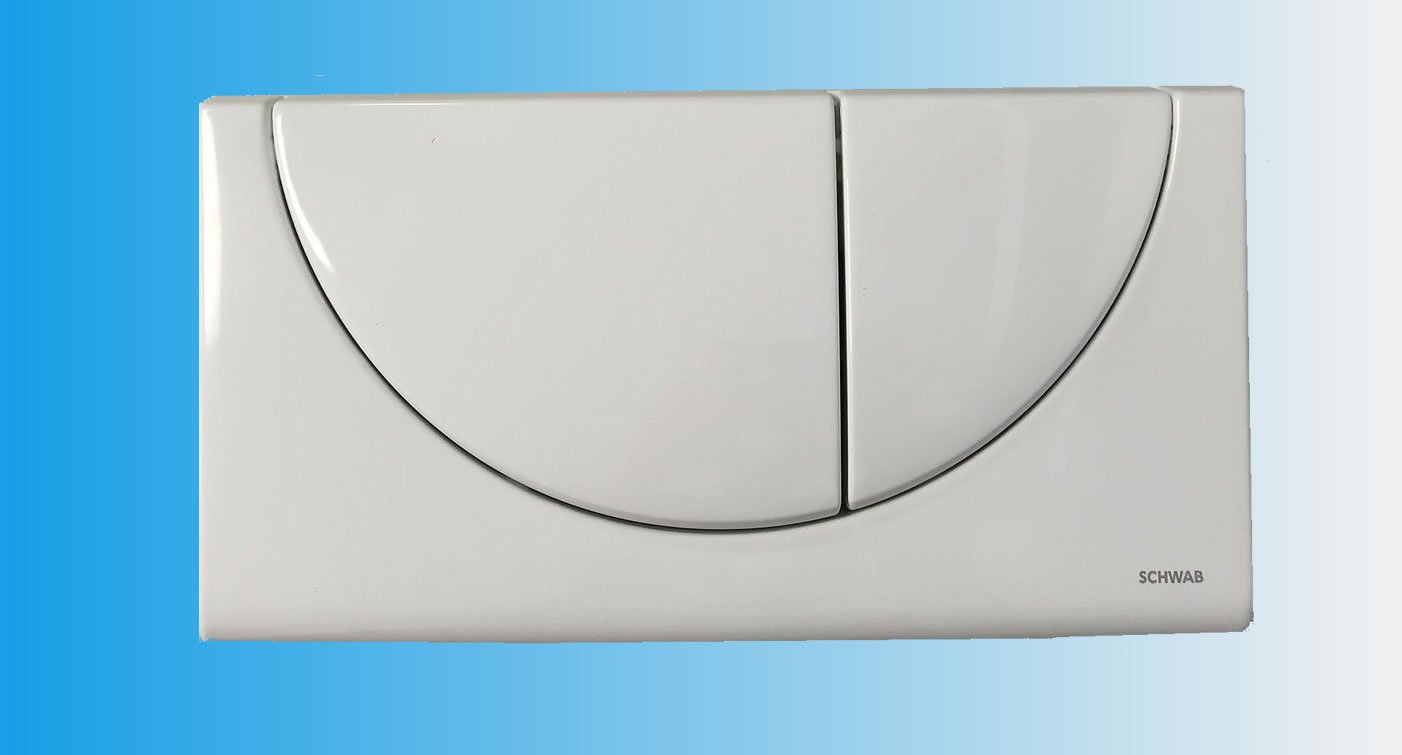 SCHWAB Plaque de commande VIVA 227556 Plaque de finition blanche