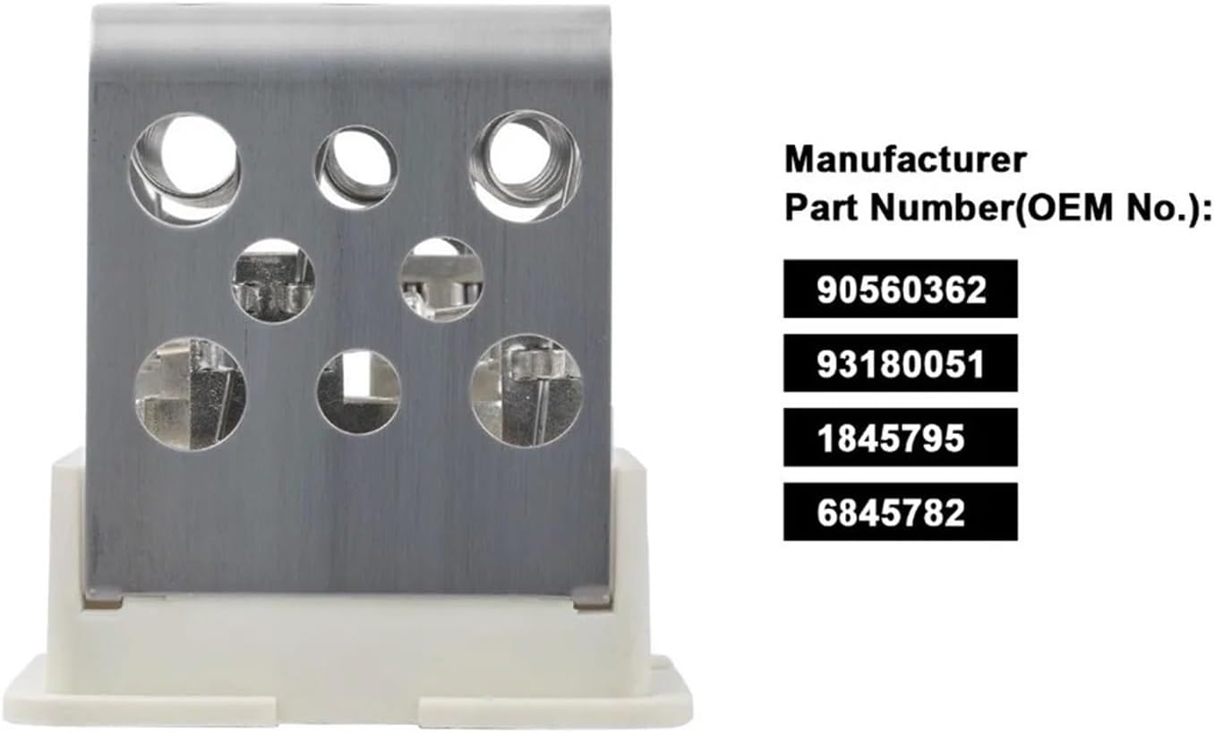 Heater Blower Motor Fan Resistor Compatible with Astra H MK5 2004 2005 2006 2007 2008-2011 90560362 6845782/52475432/93180051