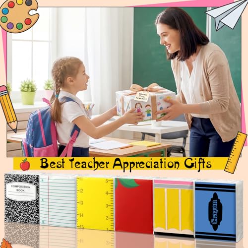 Image of Yinder 60 Packs Back to School Pocket Mini Tissue Travel Size Facial Paper