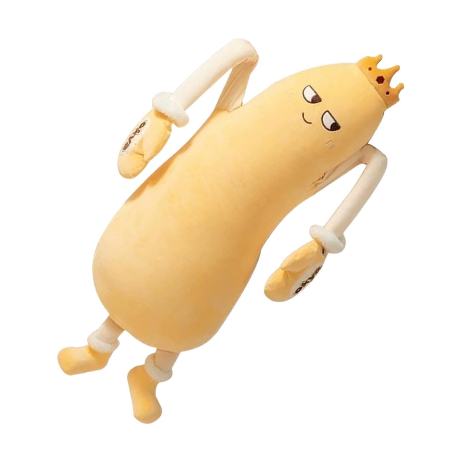 Cojín largo de felpa de 120 cm de largo, relleno dulce, suave y grande