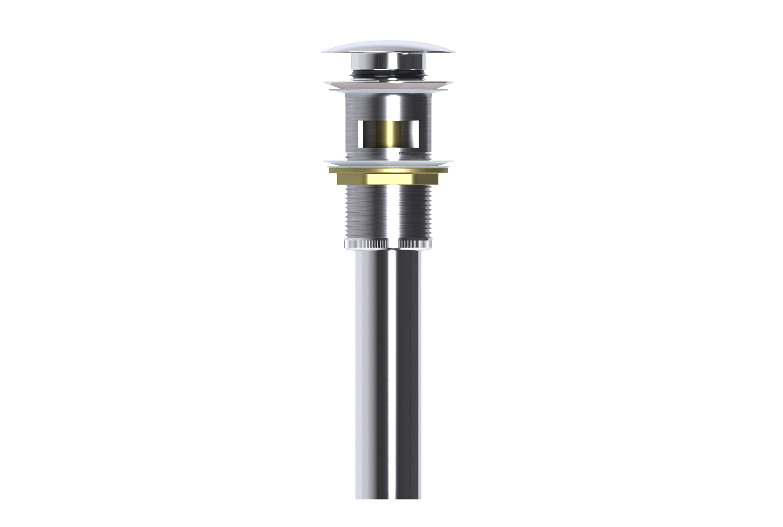 BERNSTEIN - Bonde Lavabo Pop-Up + trop-plein, Valve Clic-Clac Chrome, Système vidage Vasque Bouchon Chrome Ø64mm