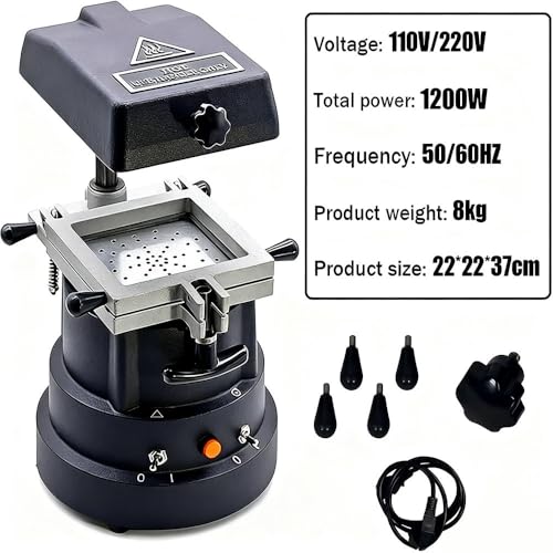 Dental Vakuumformmaschine, 1200W Thermoformausrüstung für Kieferorthopädie und Laborgebrauch