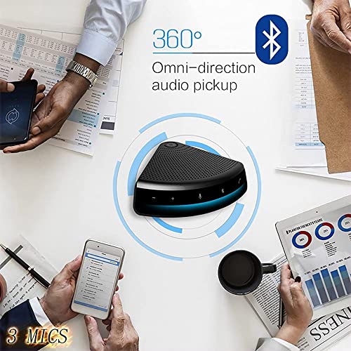 Conferência Microfone Bluetooth5.0 SpeakerPhone, 360 ° Pickup De Voz, Duplex Completo Inteligente Ds