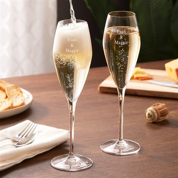 THINGS REMEMBERED Engraved Luigi Bormioli Wedding Atelier Champagne Flute (Free Customization)