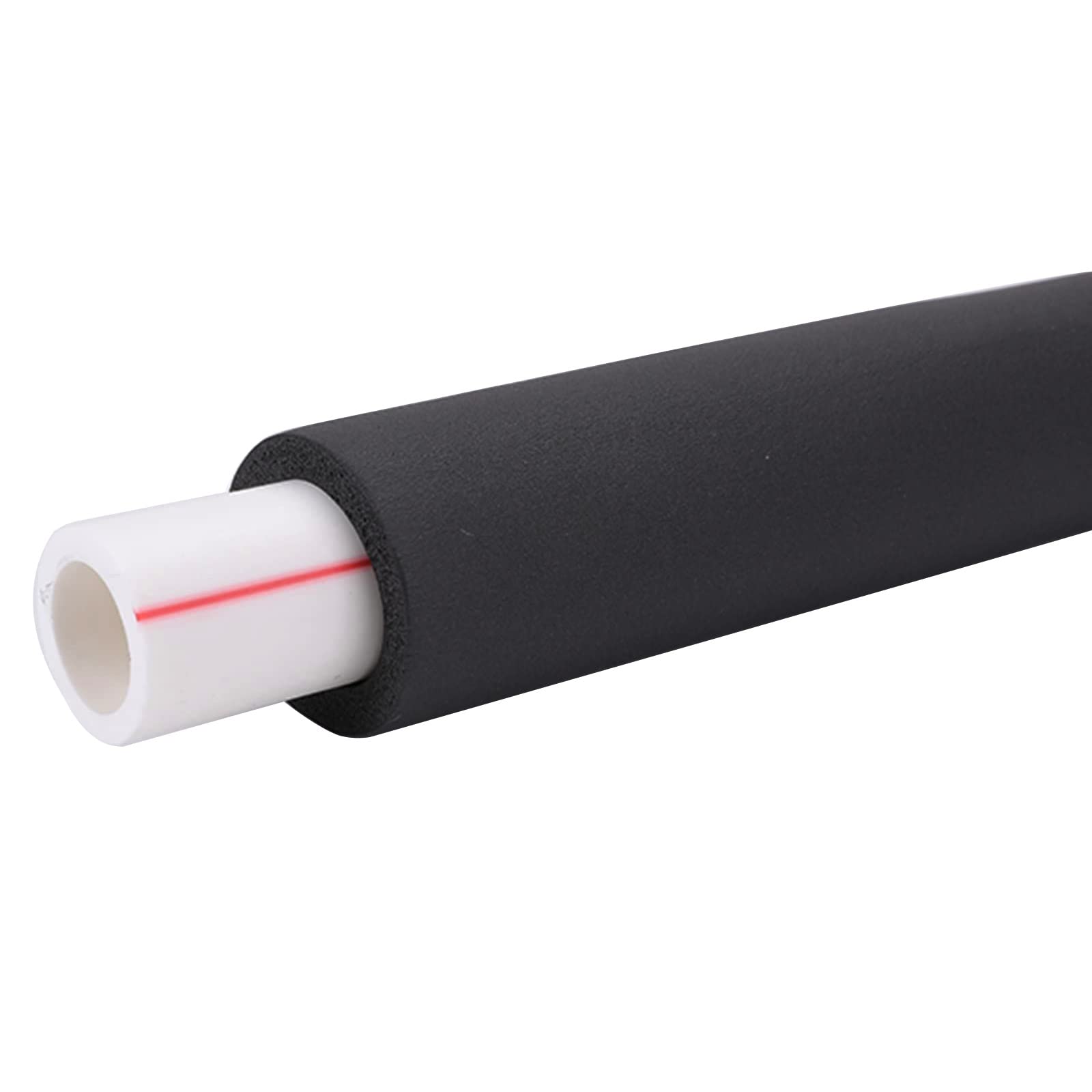 HAIRIT Outdoor Antifreeze Insulation Pipe, Waterproof Foam Pipe Lagging ID 6mm 13mm 16mm 60mmm Flexible Water Pipe Insulation For Air Conditioner (Size : ID6mmx9mm x1.8m)