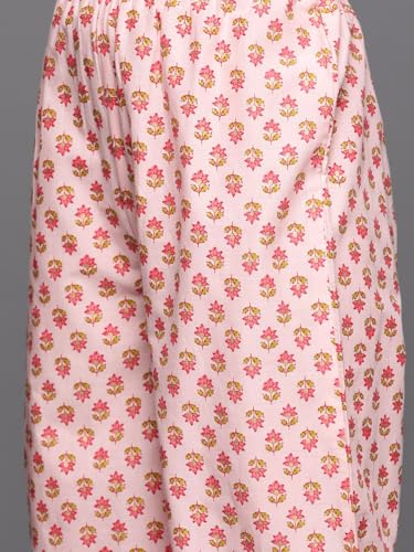 Image of Varanga Women Floral Printed Regular Pure Cotton Kurta with Trousers & With Dupatta