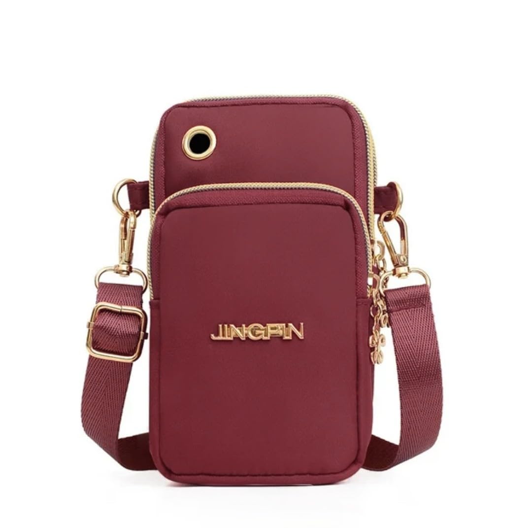 Water-Resistant Mobile Phone Sling Bag for Women, Multi-Compartment Crossbody Mini Bag with Adjustable Strap, Zipper Closure & Earphone Hole – Lightweight Travel & Daily Use-image-48
