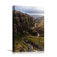 Canvas Wall Art Rocky Views Cool Dramatic Mountain Nature Photography Romantics - 12x18 inches