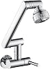 Stainless Steel Wall Mounted Faucet Designed For Kitchen Applications With 1080 Degree Rotation And Foldable Spout Function(Chrome)