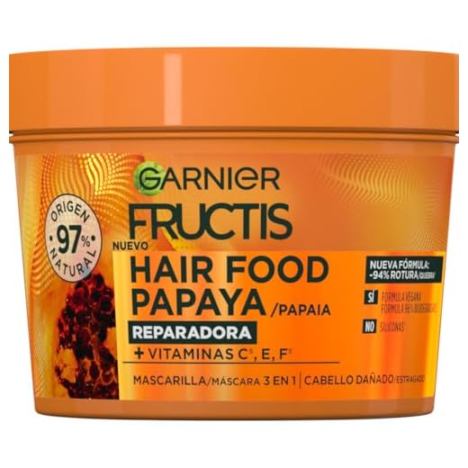 Garnier Fructis Hair Food Mascarilla Capilar Papaya, 400ml