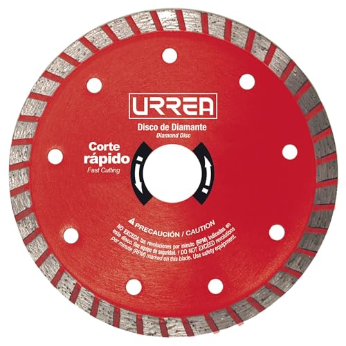 Urrea DDIT45 Disco de Diamante Uso Industrial Corte Turbo, 4 1/2'