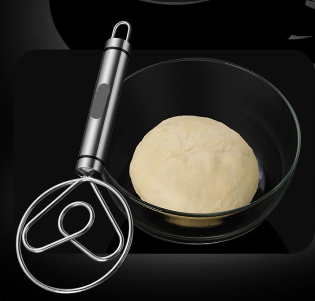 Varillas de Batir para Cocinar Batidor De Huevos Manual De Acero Inoxidable, Espumador De Leche Multifuncional, Batidor De Mano con Empuje Manual Huevos, Espumar, Batir