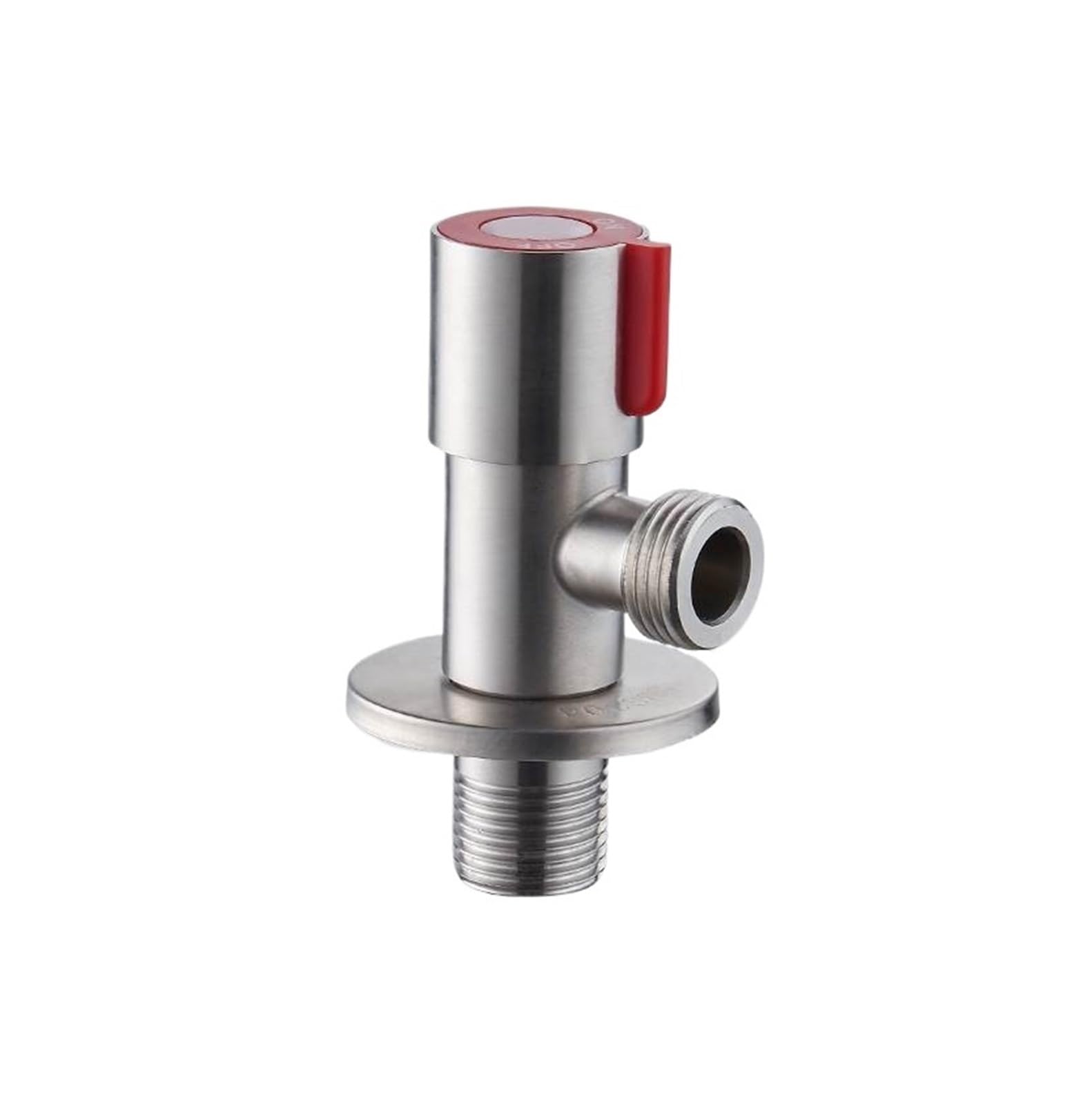 Bnjlsdatwr Red Valve， Stainless Steel Angle Valve G1/2 Water Inlet Drawing Finished Heater Hot And Cold Bathroom Toilet Accessories(Blu)(Red)