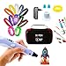 Bolígrafo 3D de Precisión – Lápiz 3D con 45m Filamento PLA (15 Colores) 3 Fluorescentes | 3D Pen con Velocidad Regulable para Modelado 3D, Prototipos y DIY. con Bolsa de Transporte