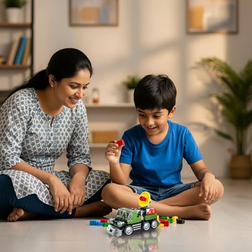 Image of STEM Armored Vehicle Building Blocks Set (85 Pcs) | DIY Reconnaissance Radar Toy for Kids 7+ Years (Boys & Girls) | Educational Construction | Creativity & Action Play Toy