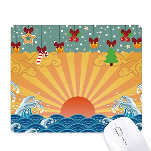 Tapis de souris motif eau de mer Sun Cloud en caoutchouc pour le télétravail serein