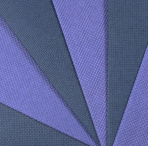 Image of KCS 4 /6 pc of 12 inch x 18 inch(30cmx45cm) 18 Count Cotton Aida Cloth Cross Stitch Fabric (6 pc, Royal Blue+Navy Blue)