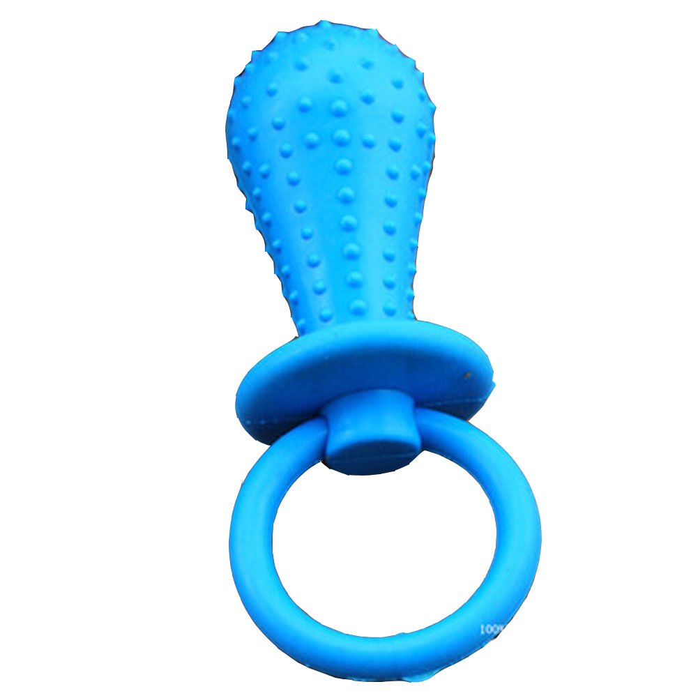 PANDA SUPERSTORE Pet Toys[Nipple]-Durable Clean Teeth Chew Toy/Dental Chew Pack,Blue,6-inch