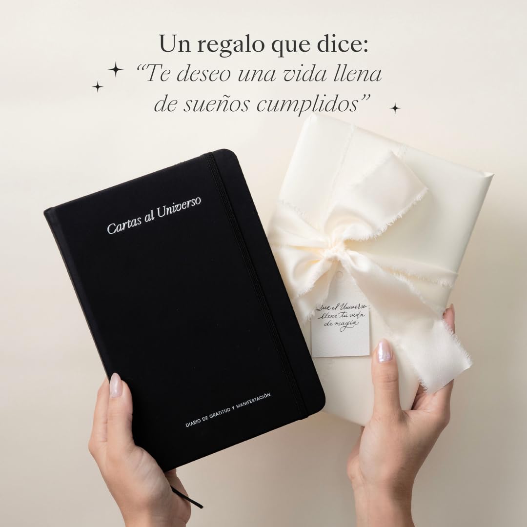 Letters to the Universe™ - Diario diario de gratitud de 115 páginas para mujeres y hombres, diario de gratitud y manifestación, diario guiado simple para el bienestar, regalo espiritual reflexivo,