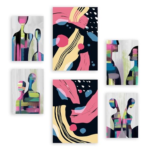 Posters de comportement Nacnic set de 6 affiches décoration murale esthétique maison A4 A3