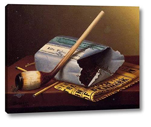 A Smoke Backstage by William Michael Harnett - 19" x 24" Gallery Wrap Canvas Art Print - Ready to Hang