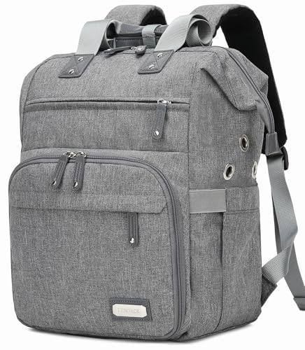 Sac à dos au crochet LTINVECK grand sac de rangement pour fil et tricot avec port USB
