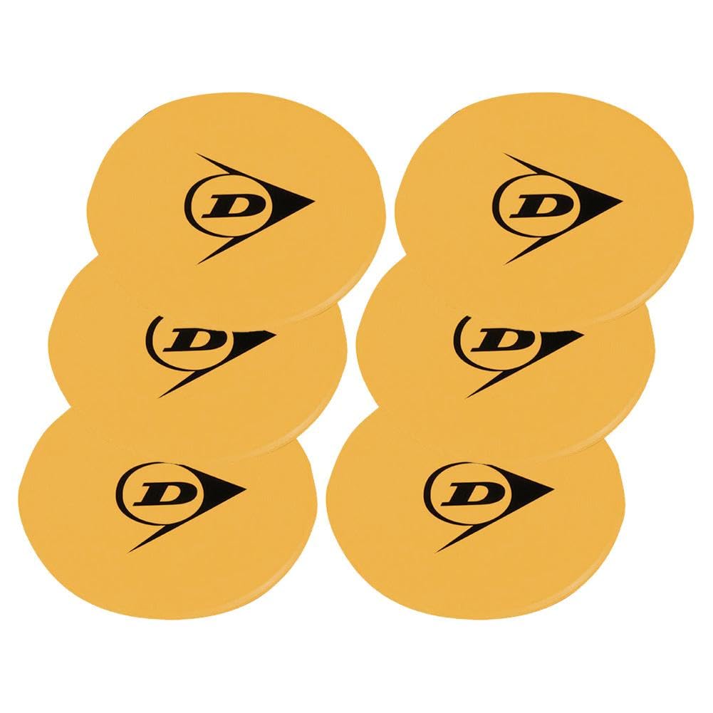 Dunlop Sports On-Court Target, Yellow, 6-Pack