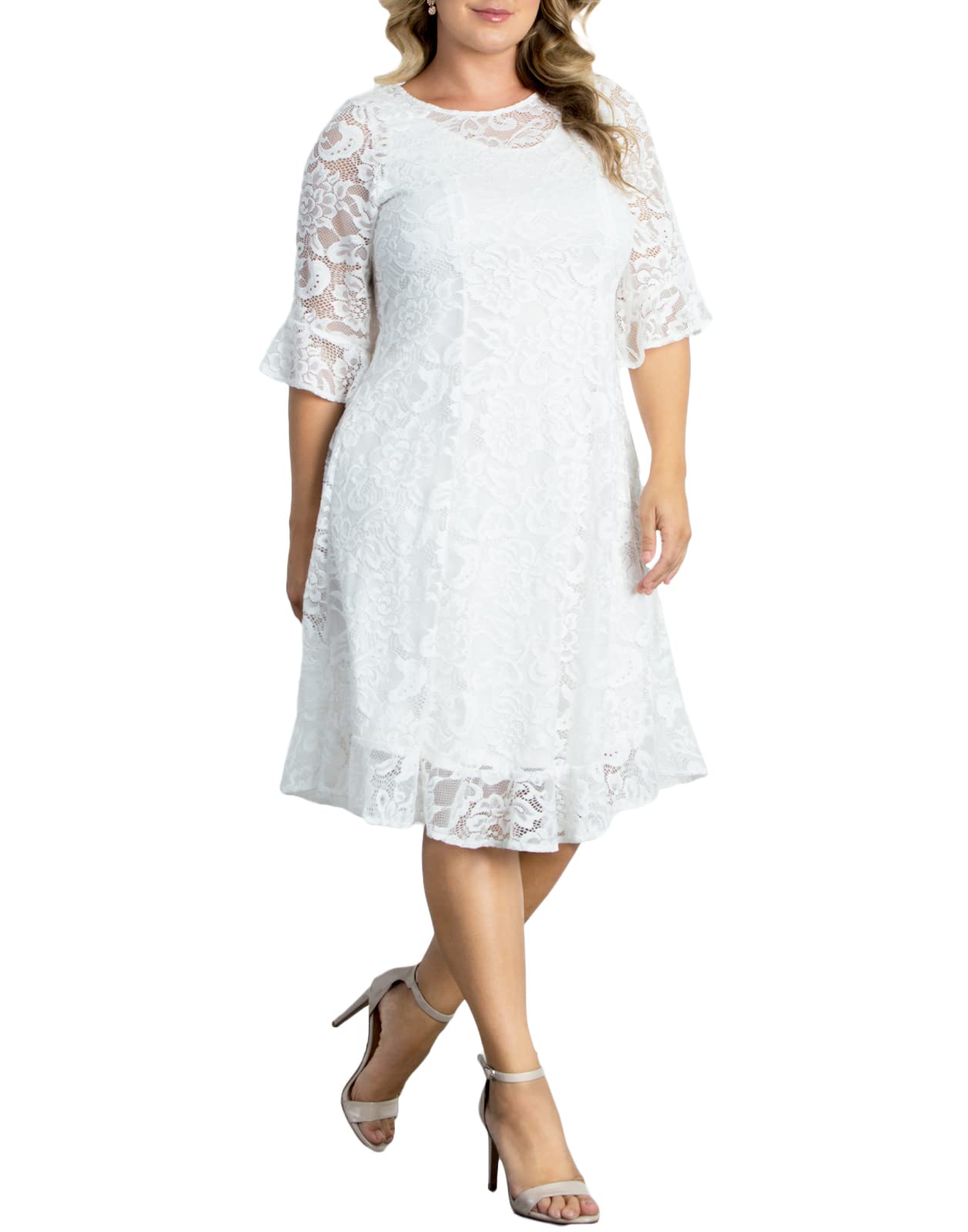 Amazon.com: Kiyonna Plus Size Women's Clothing: White Dresses
