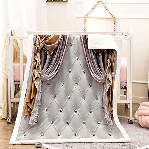 Couverture polaire en flanelle microfibre 130x150cm impression 3d blanche