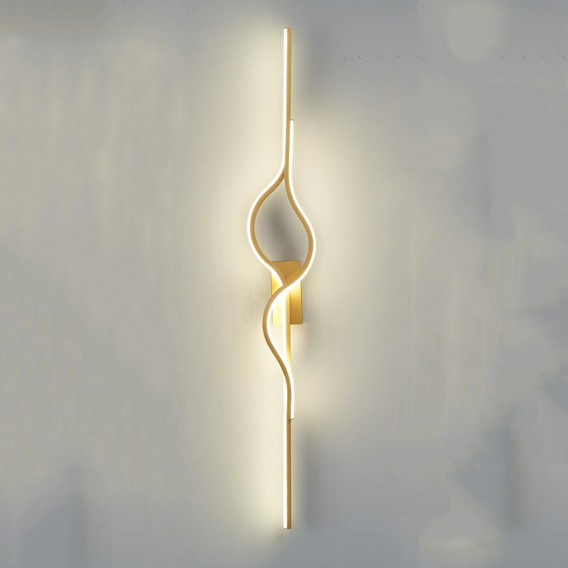 HYJAUSXB Modern Minimalist LED Wall Sconce, Dimmable Black & d Lamp for Entryway, Hallway, Bedroom – Linear Lighting Fixture Home Decor