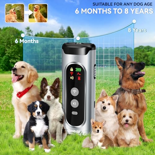 Tasdise 2024release Dog Bark Deterrent Devices Anti Barking Device for Dogs with Hd Display Screen Ultrasonic Dog Barking Control Devices with Led Light Dog Training Device Indoor Outdoor grey Cucciolini Doodles Tasdise 2024release dog bark deterrent devices anti barking device for dogs with hd display screen ultrasonic dog barking control devices with led light dog training device indoor outdoor grey cucciolini doodles