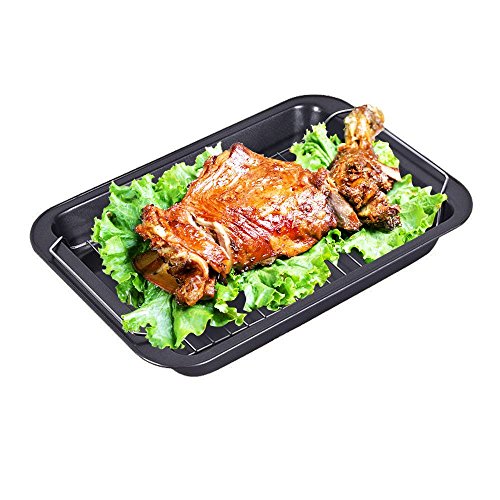 Roasting Pan With Rack, Roaster Pan With Rack, Roasting Pan, Pfoa Free (14.5"X9.8"X2.1") #TOP1