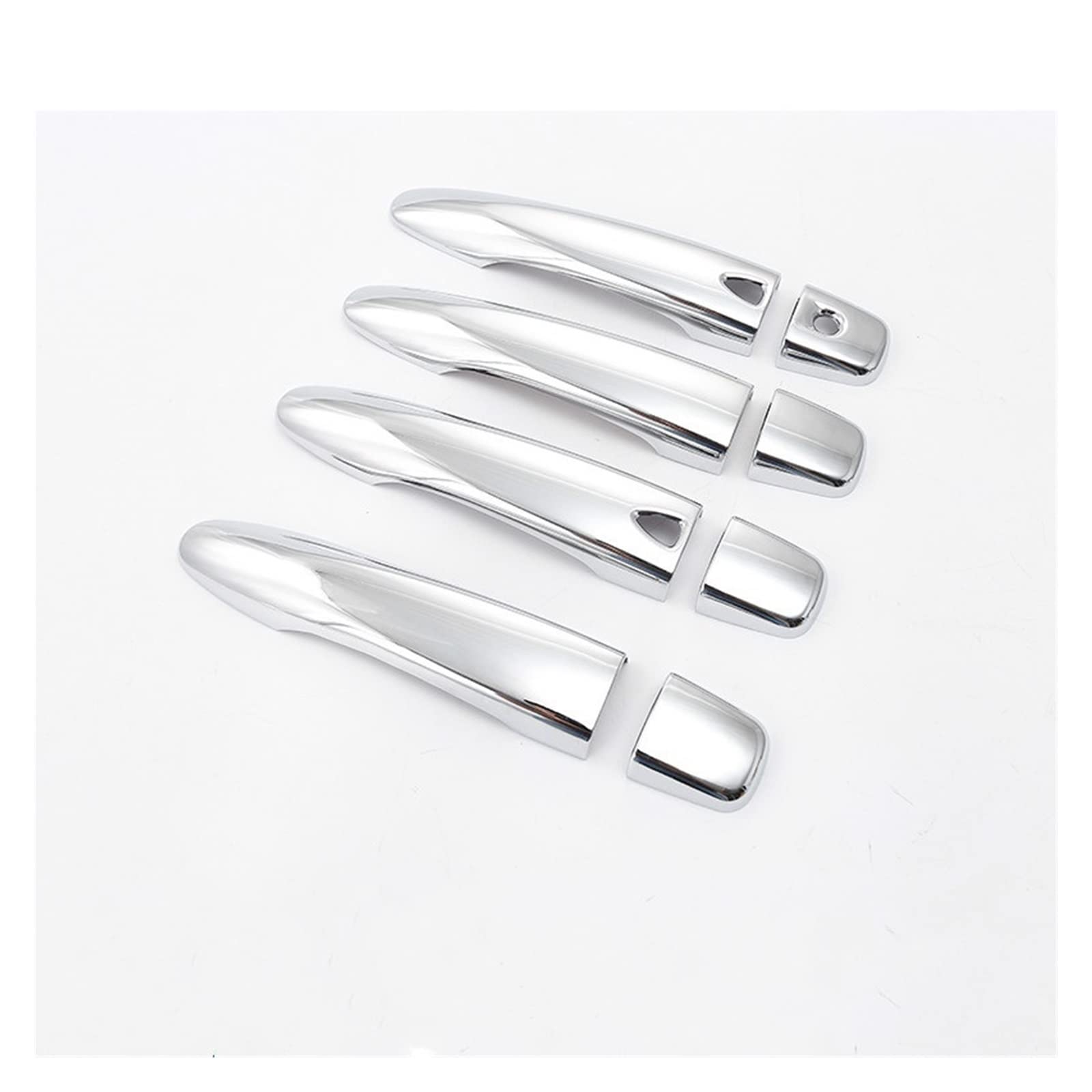 HCKCLMBMZW for Nissan Qashqai J11 2014-2021 Chrome Door Handle Cover Pad Sticker Molding Styling Accessories Door Handle Cover(1 Keyhole 2 Buttons)