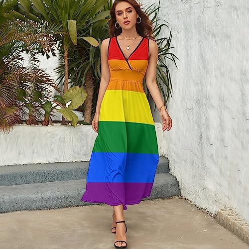 AMRANDOM Women's Sleeveless Casual T Shirt Dress for Women Flowy Tunic Dress4