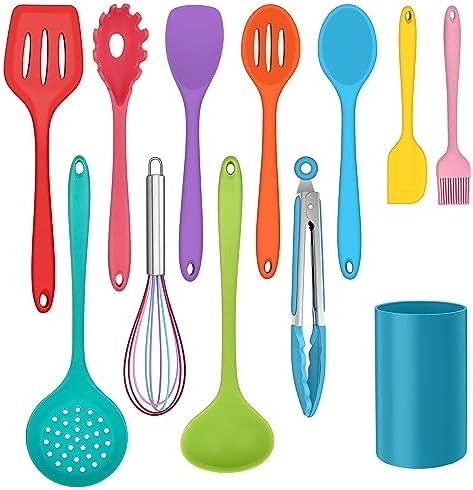 Herogo Kitchen Utensils Set of 12, Silicone Cooking Utensils Set ...