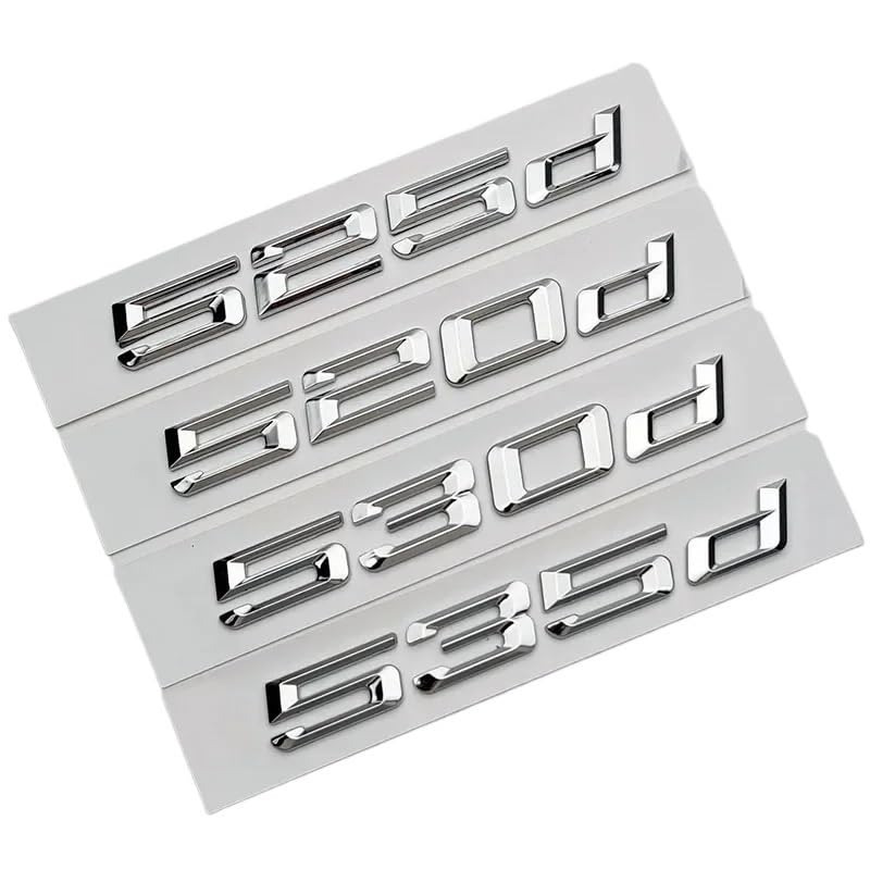 Logotipo 530d adhesivo 3D para renovar letras de maletero compatibles con modelos E60 F10 G30