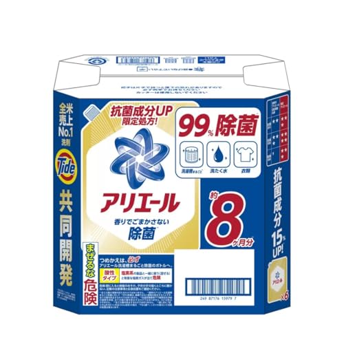1000g x 6個 アリエール 洗濯洗剤 液体 除菌成分プラス 詰め替え つめかえ 衣類 服 抗菌 除菌 まとめ買い 強力 洗浄 Tide 共同開発 73964