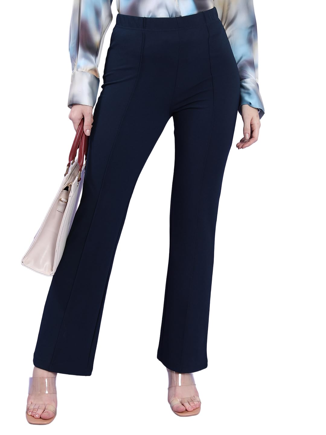 tokyo talkies Women's Regular Fit Regular Trousers | Stretchable Trousers | Casual Trousers| Mid-Rise-picture-56