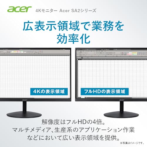 undefined Acer 4K モニター KG2 31.5インチ VA 非光沢NTSC 72% HDR 10 HDMI 2.0 DisplayPort1.2 スピーカー内蔵 ヘッドホン端子 VESAマウント対応 SA322QKbmiipx の商品画像 1