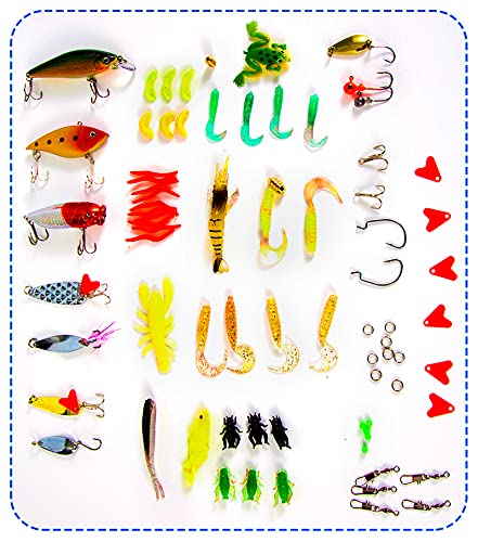 Fishing Lures Kits, Fishing Lures for Freshwater and Saltwater, Fishing Accessories Suitable for Fishing in Various Waters.