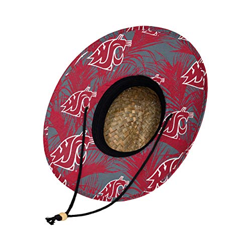 Image of FOCO Men's NCAA College Team Logo Floral Straw Sun Hat