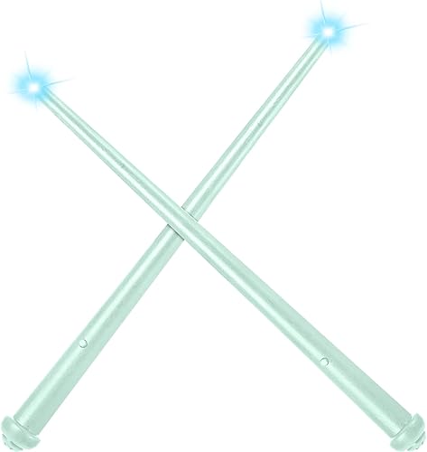 Miniatura 10 de Gejoy 2 piezas de varita iluminada, varita mágica de mago, varita de bruja de princesa, hada, juguete de sonido, accesorios de cosplay para niños